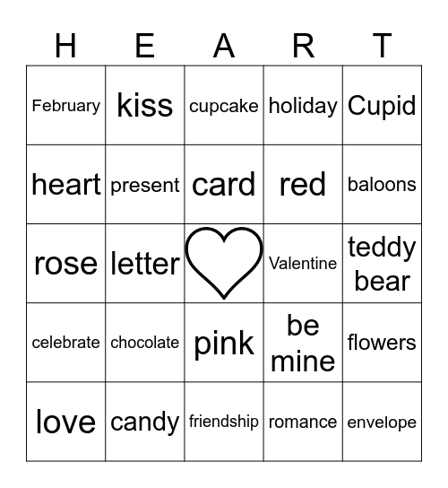 Valentine's Day BINGO Card