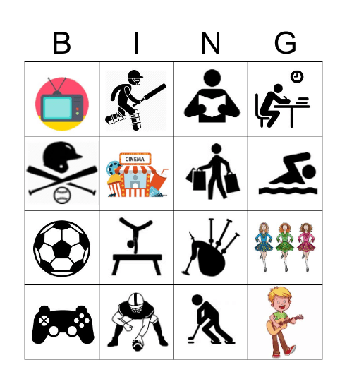 Áhugamál Bingo Card