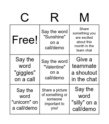 BINGO FUN! Bingo Card