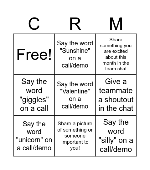 BINGO FUN! Bingo Card