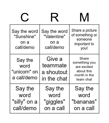 BINGO FUN! Bingo Card