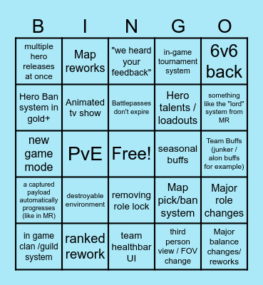 Ow2 announcement bingo Card