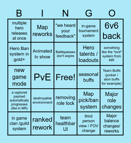 Ow2 announcement bingo Card