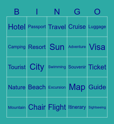 Vacation! Bingo Card