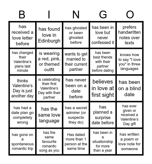 Find someone who... Bingo Card