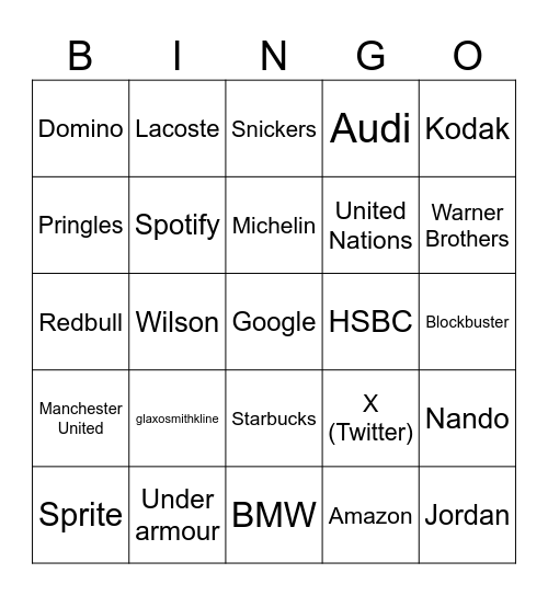 Logo bingo Card
