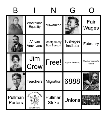Black History Month Bingo Card