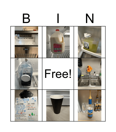 Maroon Mug Bingo Card