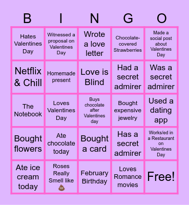 Love at First... Bingo Card