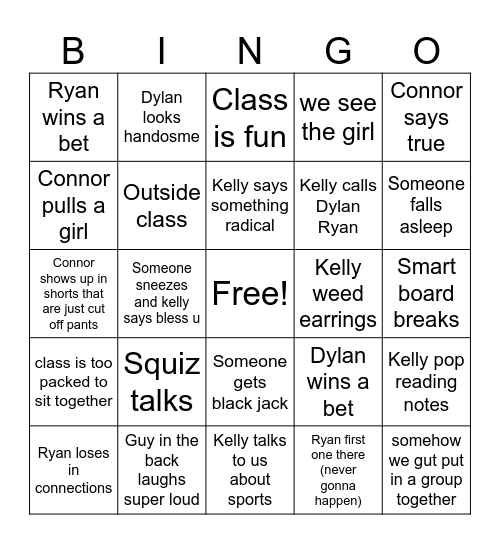 Comm Bingo Card