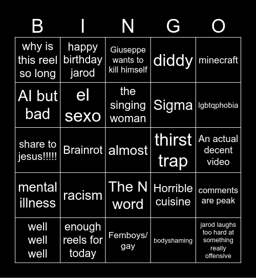 racism app bingo Card