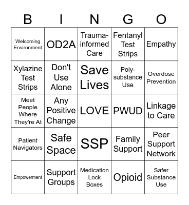 We Found LOVE Bingo Card
