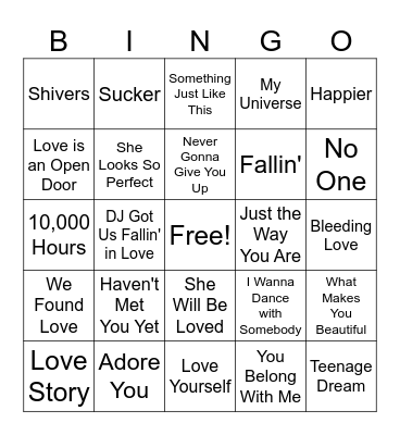 Love Bingo Card