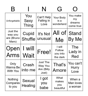 Valentines JAMS Bingo Card