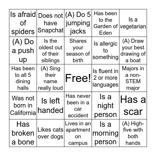 IV Crown/Merrill Small Group Blackout Bingo Card