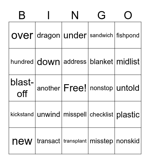 3.2 BINGO Card
