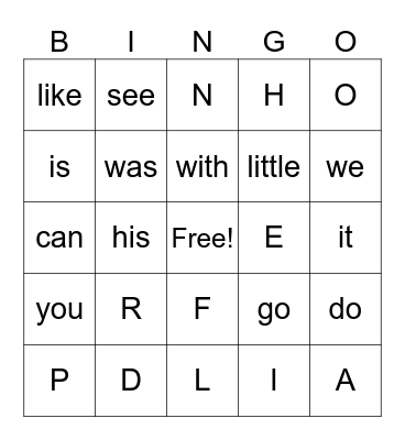 BINGO FUN! Bingo Card