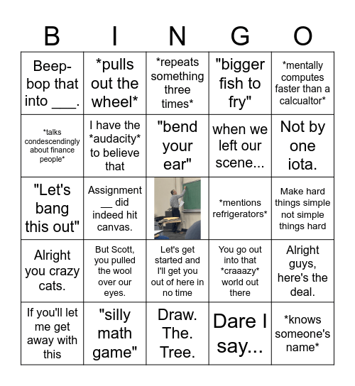 SCOTT Bingo Card