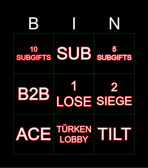 BINGO Card
