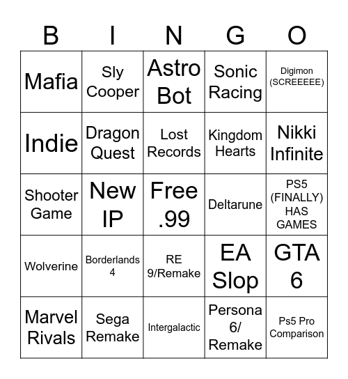 KT BINGOOOOOO Bingo Card