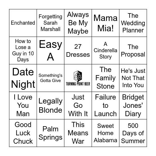 Rom Com Bingo - Round 3 Bingo Card