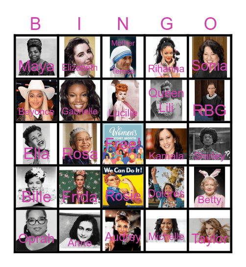 Women's History BINGO Card