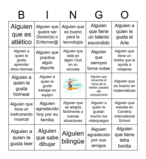 "NEXT GEN" HUMAN BINGO Card