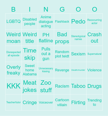 Tommorws teachings bingo Card