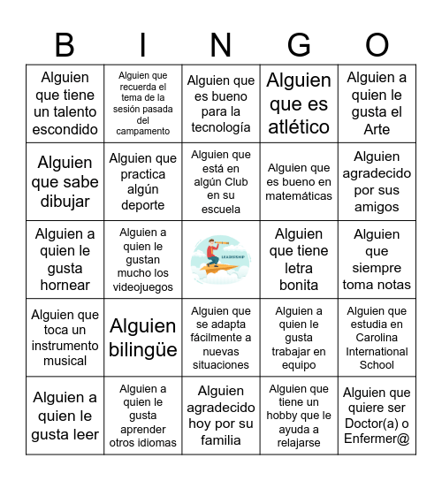 "NEXT GEN" HUMAN BINGO Card