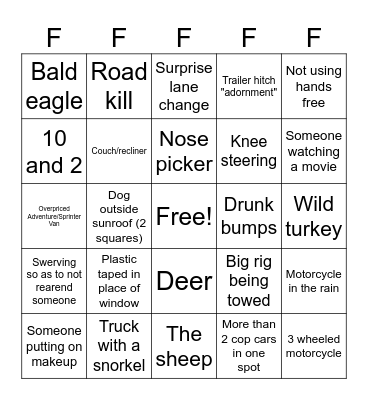 44 F*@#KERY FOR FUN Bingo Card