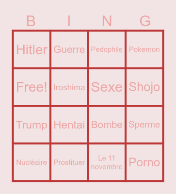 Infinite craft Bingo Card