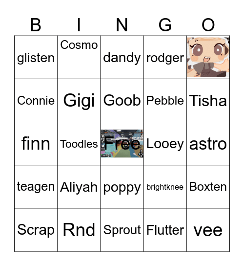 Dandy world bingo (twisteds) Bingo Card