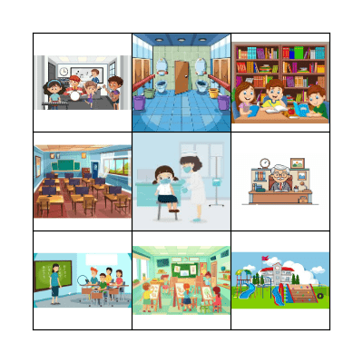 Favorite Place at School Bingo Card