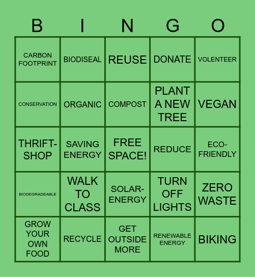 SUSTAINA-BINGO Card