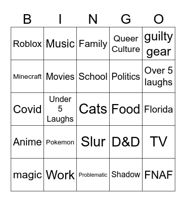 What Did Mat Talk About? Bingo Card