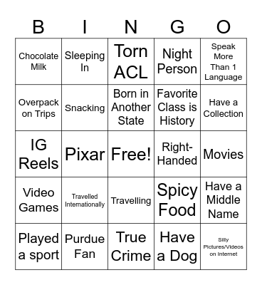 Andrei Bingo Card