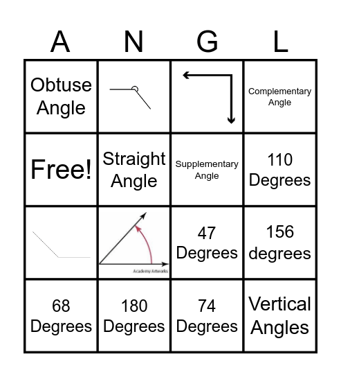 Angles Bingo Card
