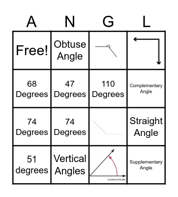 Angles Bingo Card