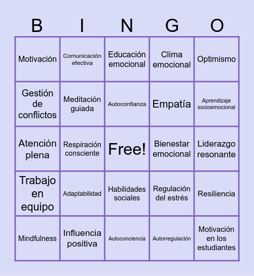 Daniel Goleman Bingo Card