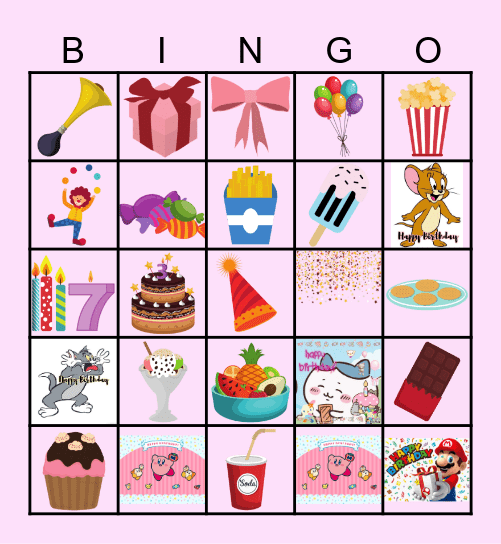 Mugi Birthday Bingo Card