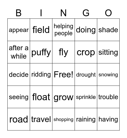 IA unit 3 Bingo Card