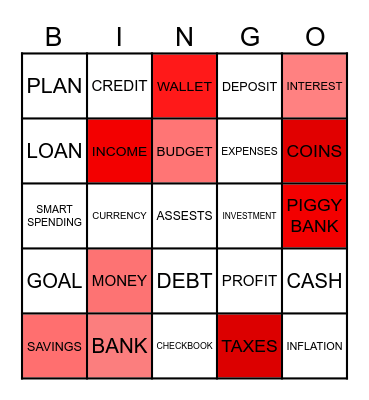 SMART SPENDING BINGO!! Bingo Card