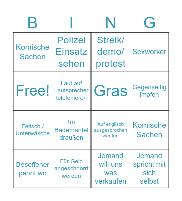Berlin bingo Card