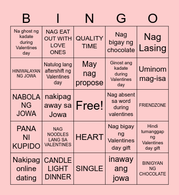 AD Valentine's Day Bingo 2025 Bingo Card