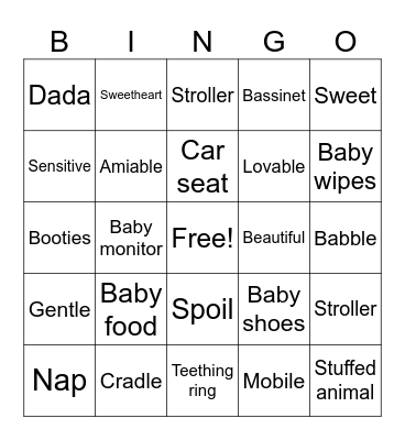 BABY Bingo Card