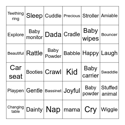 BABY Bingo Card