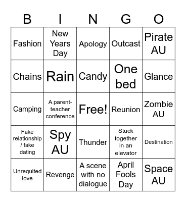 Marco's Bingo Card Bingo Card