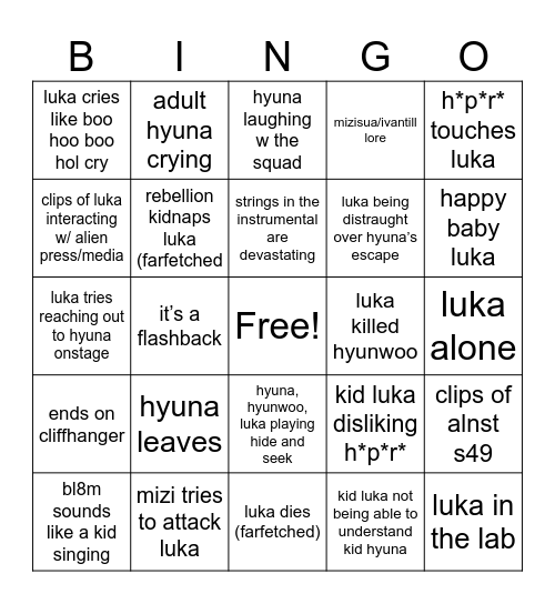 wiege Bingo Card