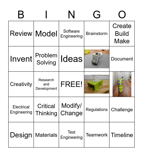 Engineering BINGO Card