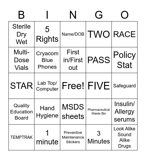 DNV BINGO Card